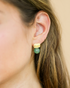 Minimal gemstone earrings styling