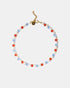 Colorful freshwater pearl necklace with glass beads