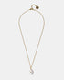 Fine gold chain necklace with pearl pendant