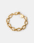 Minimal gold chain bracelet flatlay
