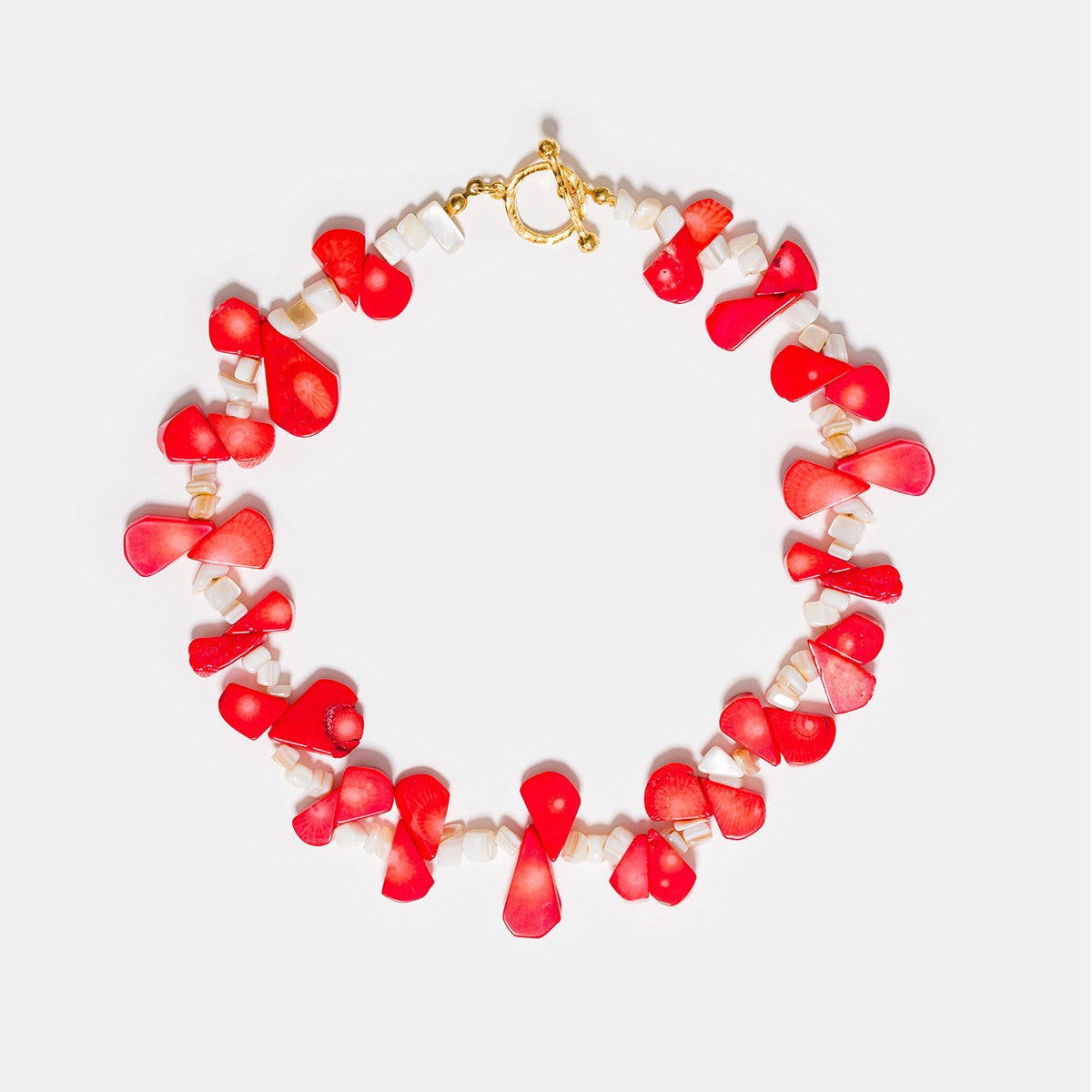Chrysoprase necklace with red glass chili pepper charm