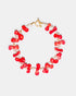 Chrysoprase necklace with red glass chili pepper charm