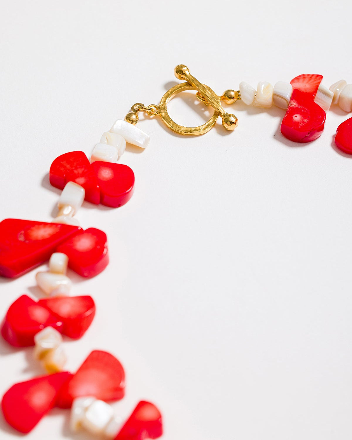 Chrysoprase bead and clasp detail