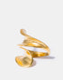 Sculptural gold wrap ring side view