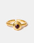 Gold gemstone ring with amethyst cubic zirconia