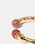 Side view of Selene gold cuff bracelet