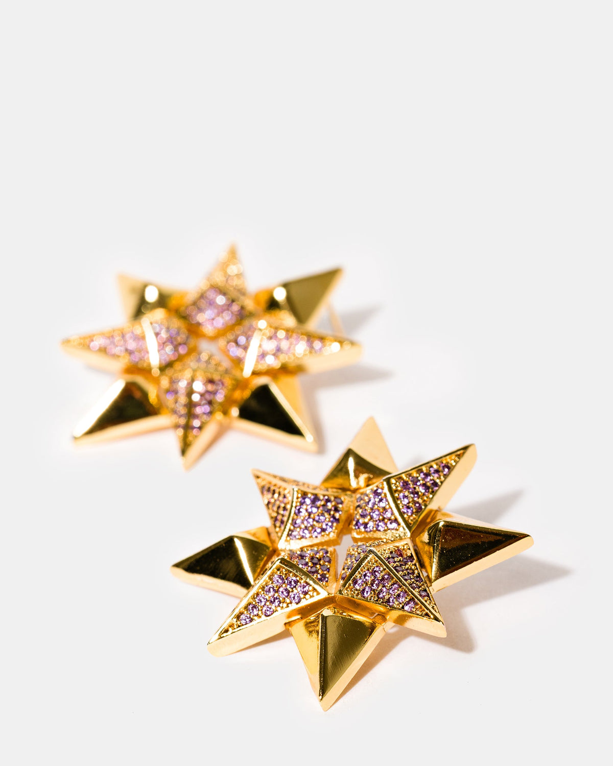 Celestial gold earrings editorial