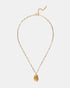 Full-length gold talisman pendant necklace