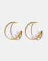 Freshwater pearl inside-out hoop earrings with 18k gold-plated brass and elegant pearl detailing