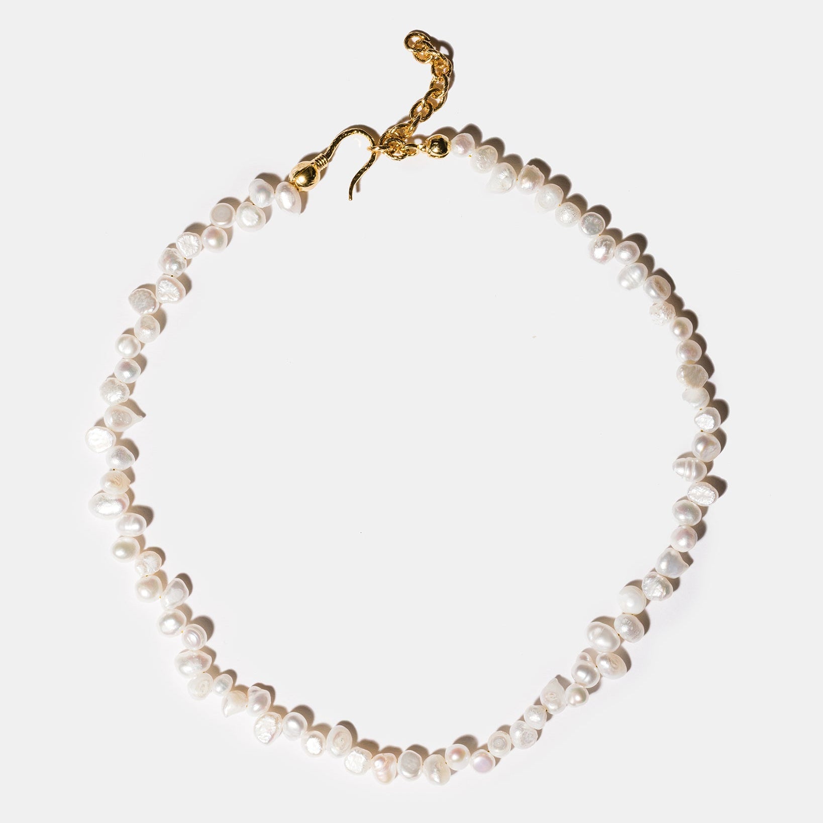 Irregular Elegance Necklace with Freshwater Pearls