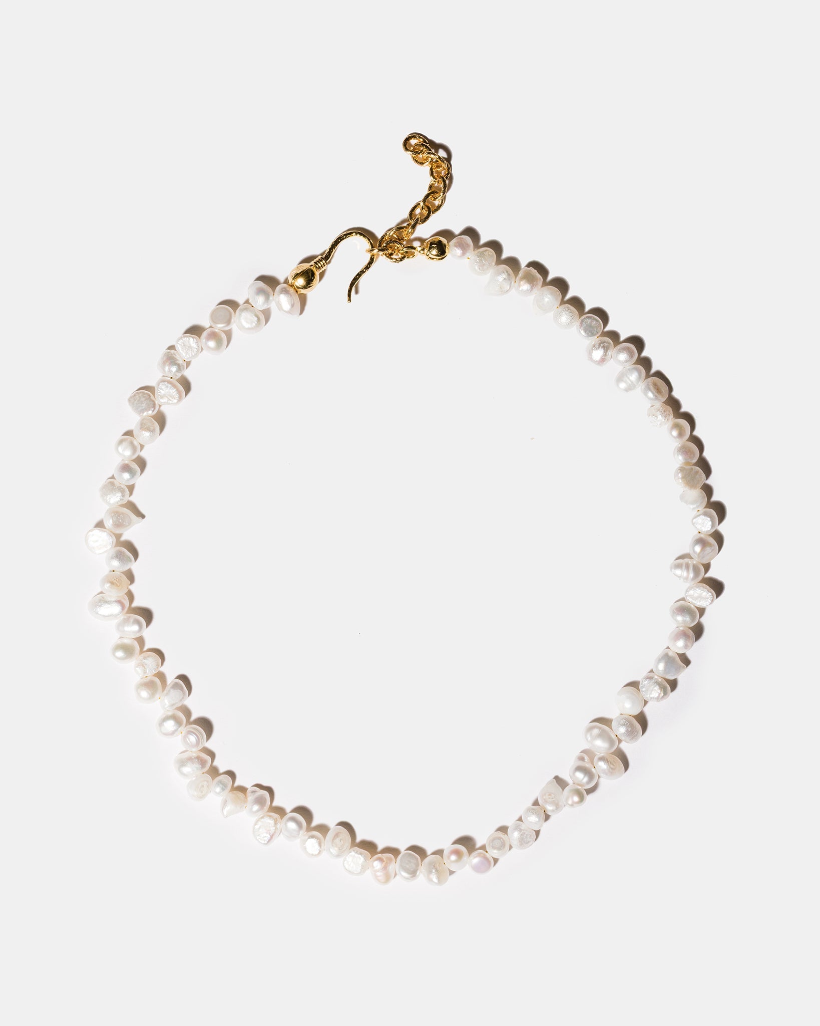 Irregular Elegance Necklace with Freshwater Pearls