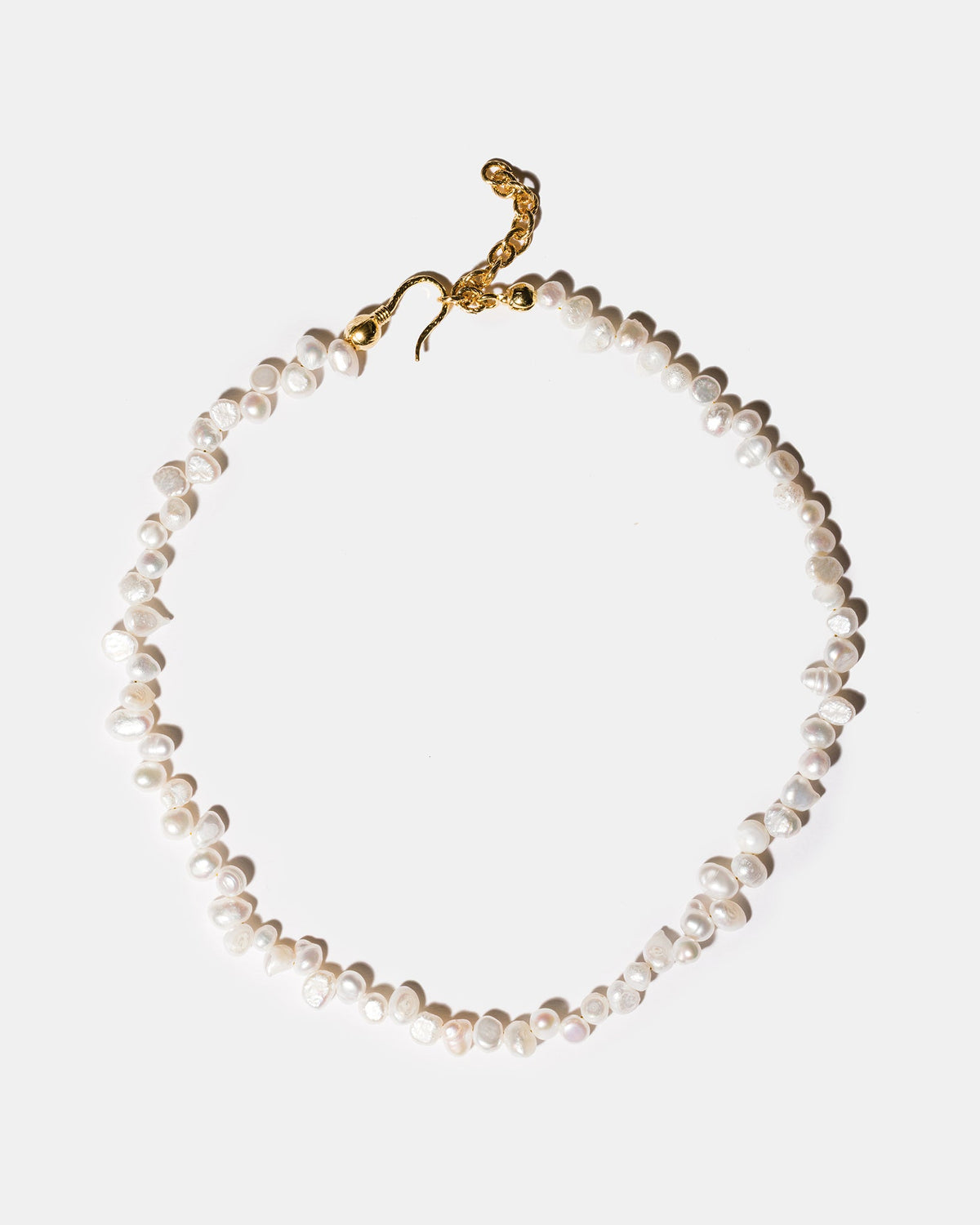 Irregular Elegance Necklace with Freshwater Pearls