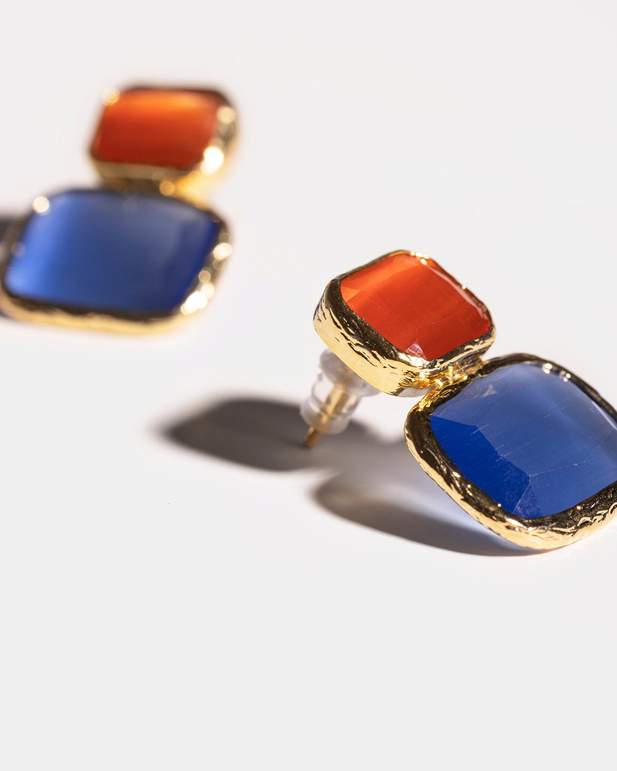 Color block earrings product close-up