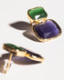 Color block Cat’s Eye earrings close-up