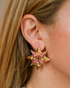 Celestial ruby earrings side profile