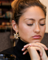 Elegant star-shaped earrings editorial