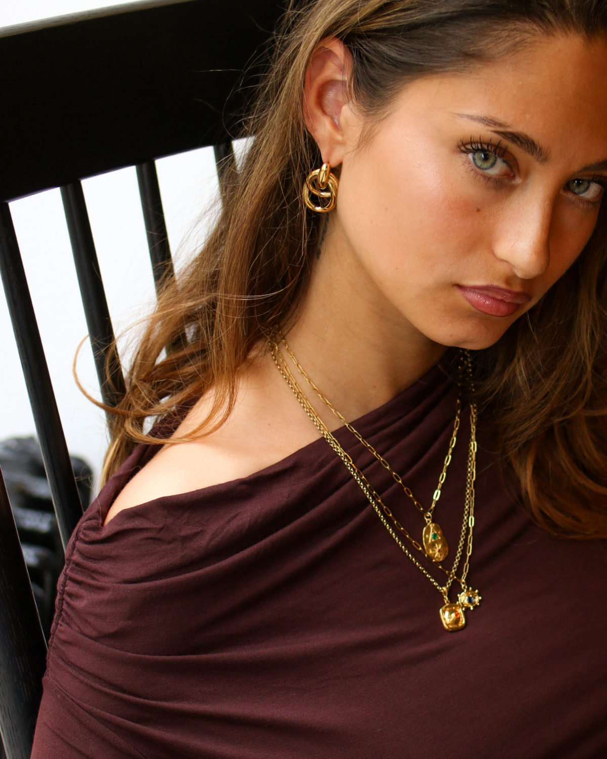 Ruby glow pendant necklace styling