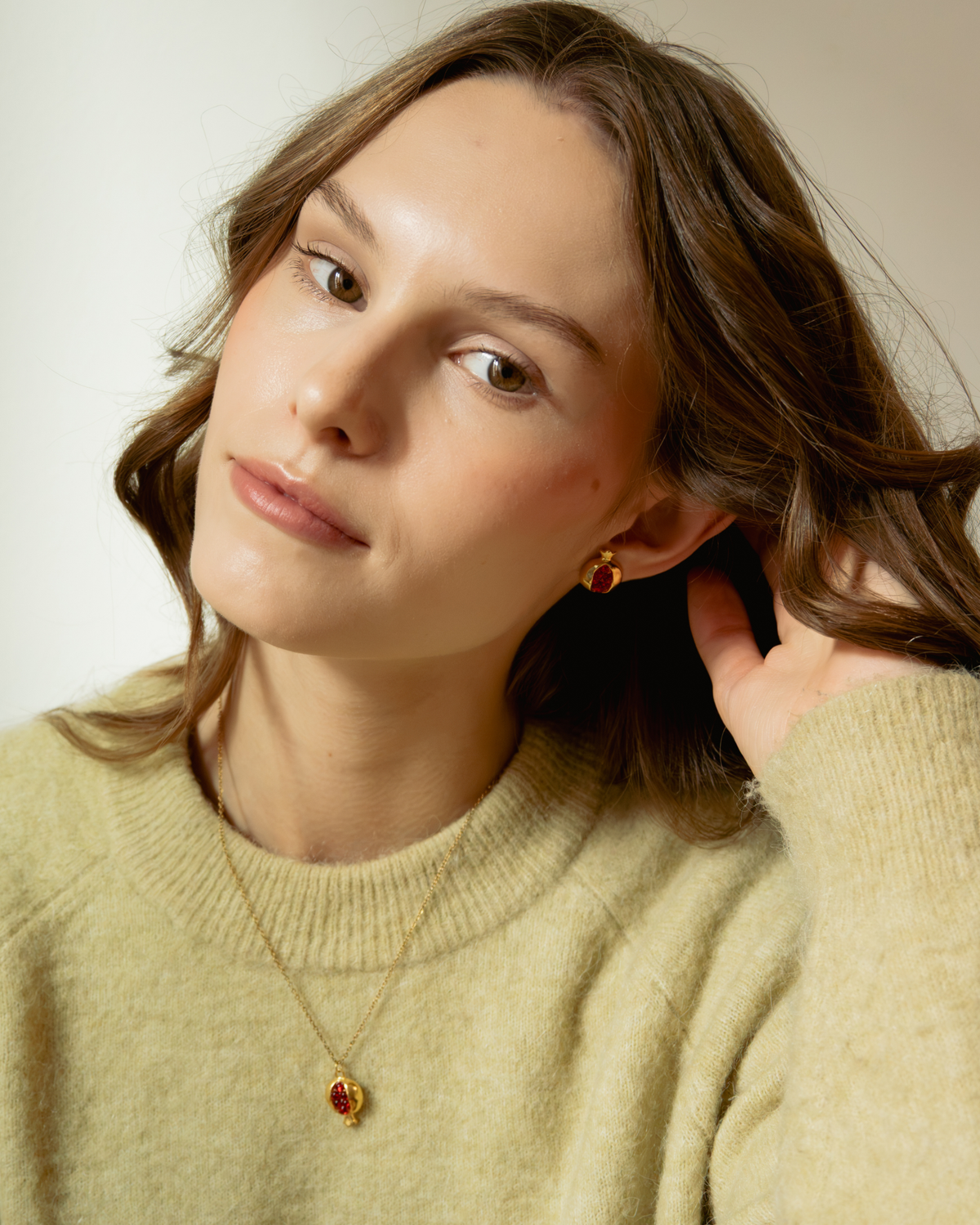 Pomegranate Stud Earrings