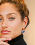 Artistic color contrast earrings