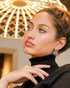 Luxury Cat’s Eye earrings editorial