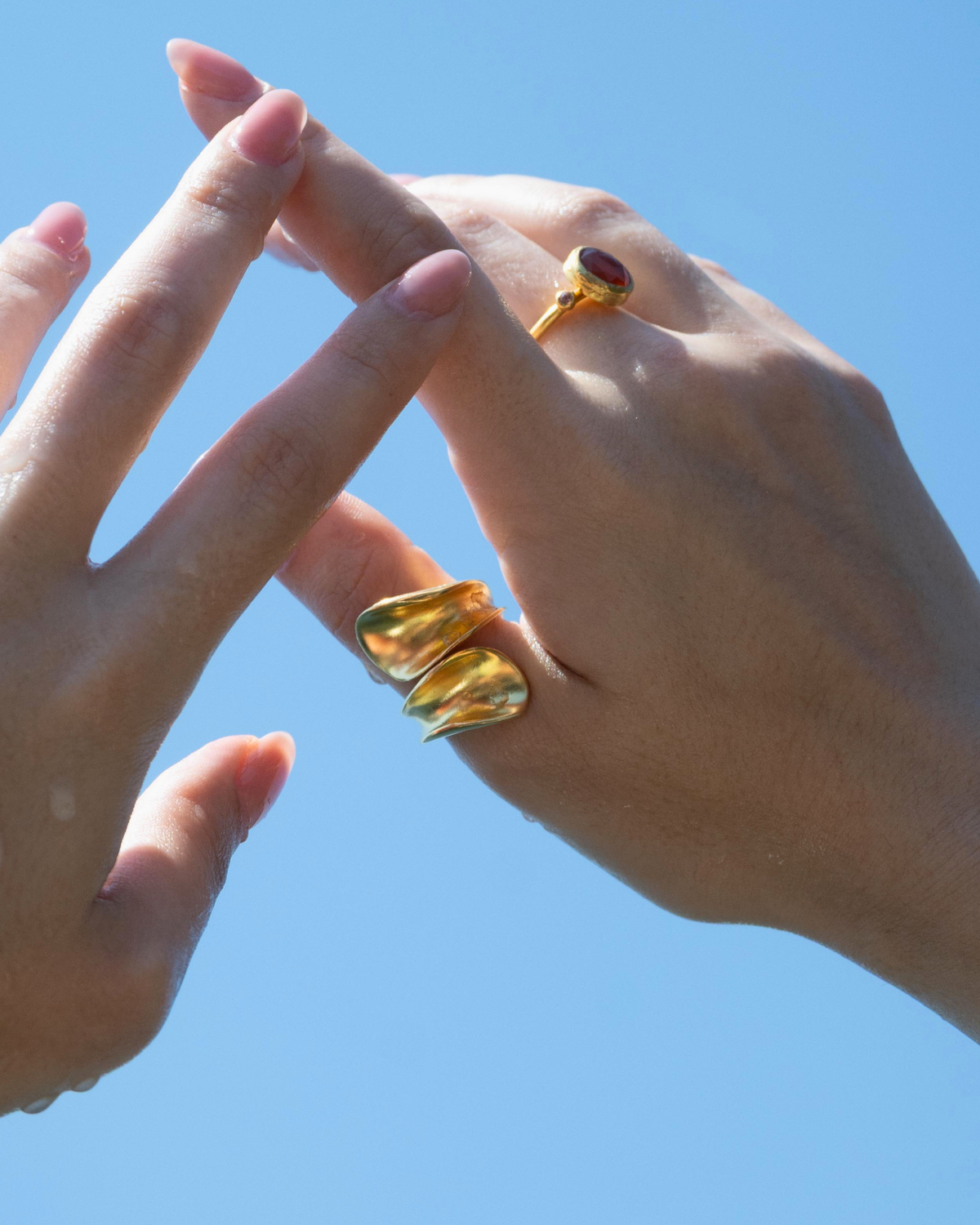Gold Sculptural Wrap Ring