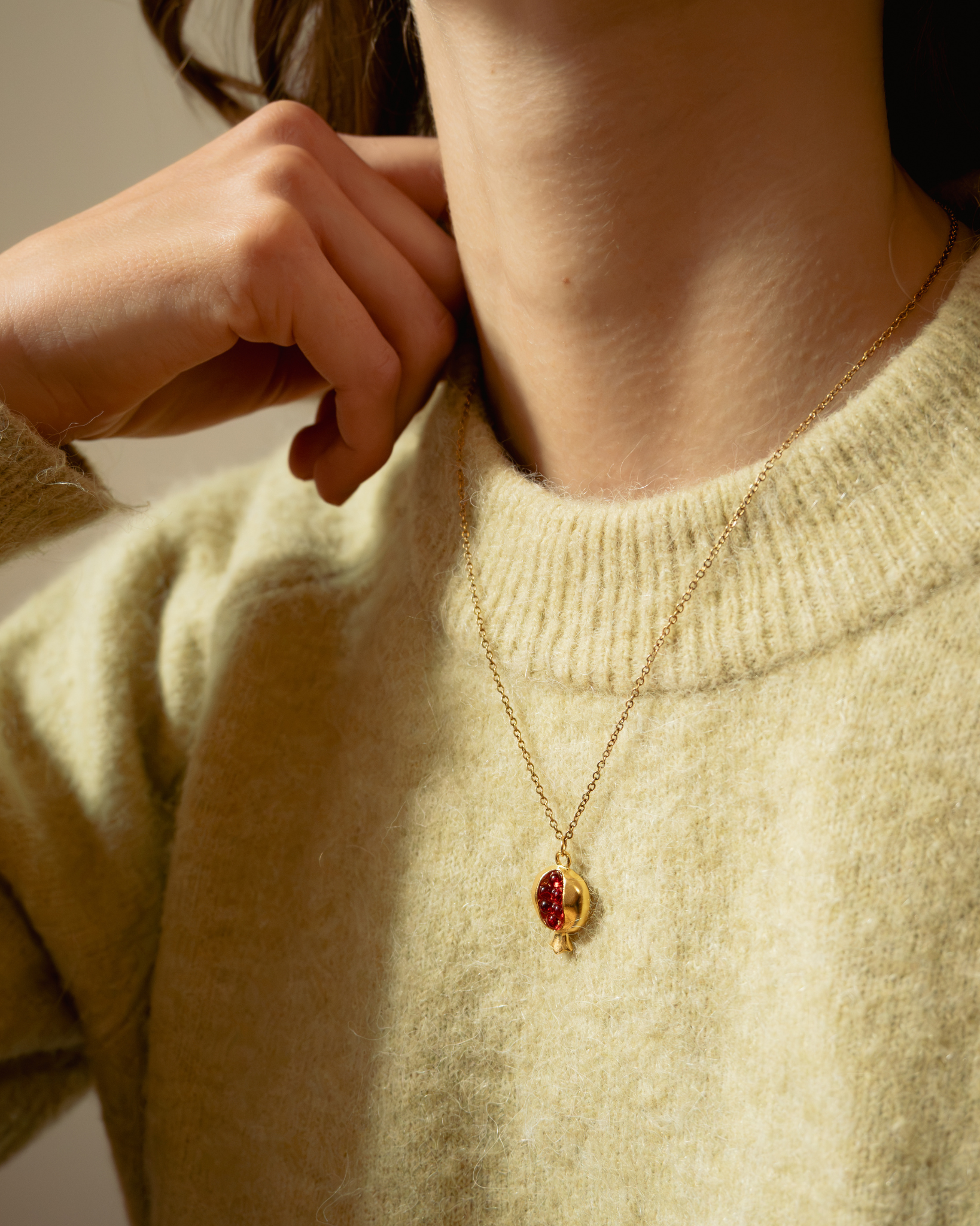 Pomegranate Pendant Necklace