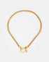 Gold chain necklace with statement toggle clasp