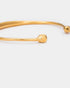 Close-up detail of Textured Bamboo cuff showing the open adjustable gold-plated design