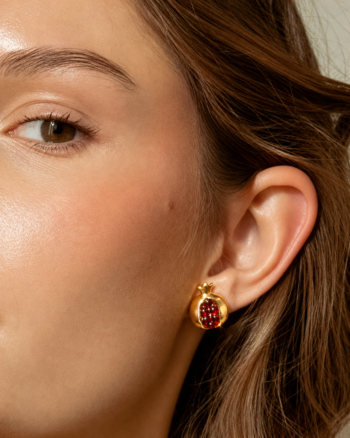 Pomegranate Stud Earrings
