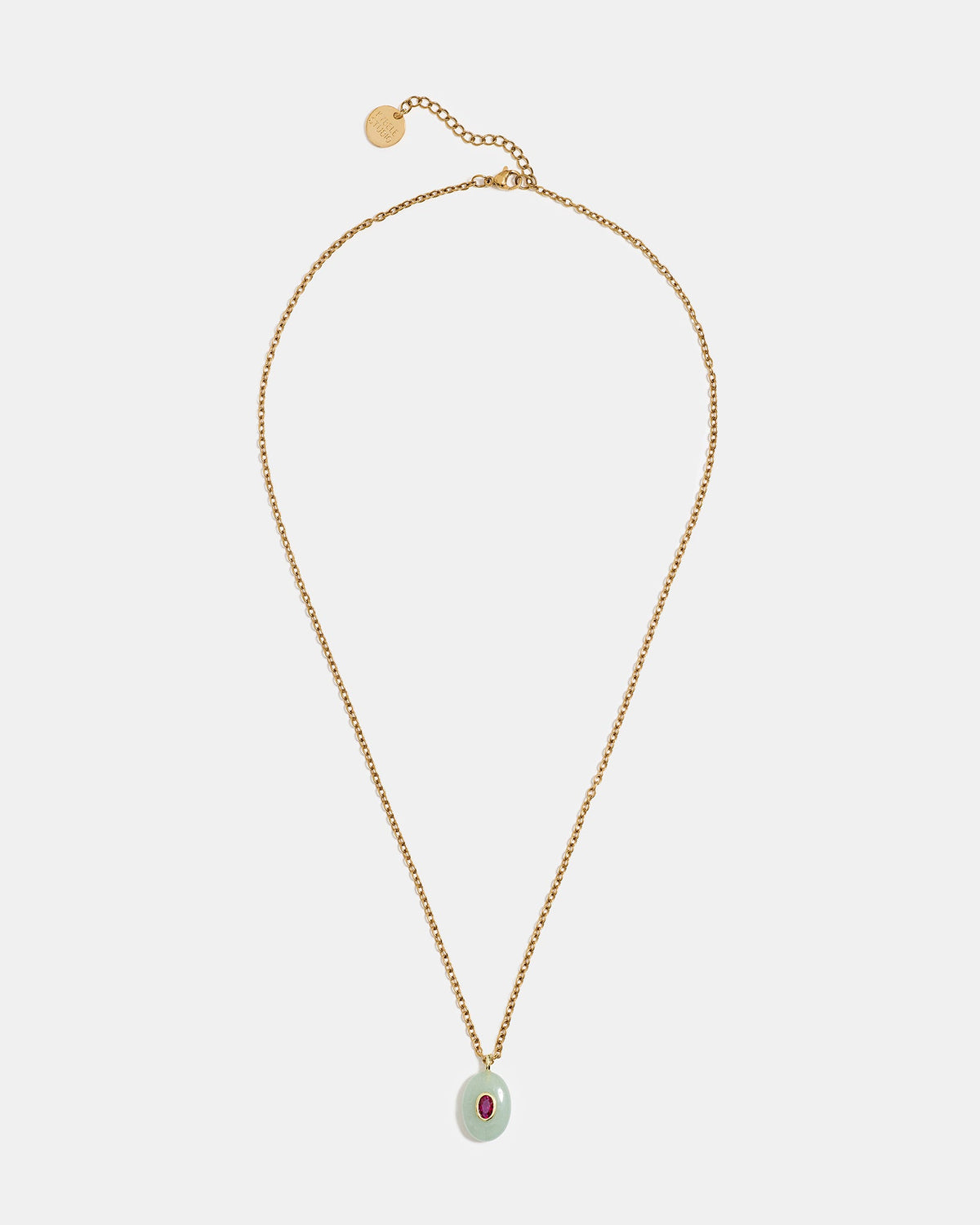 Solena Aventurine Oval Pendant Necklace
