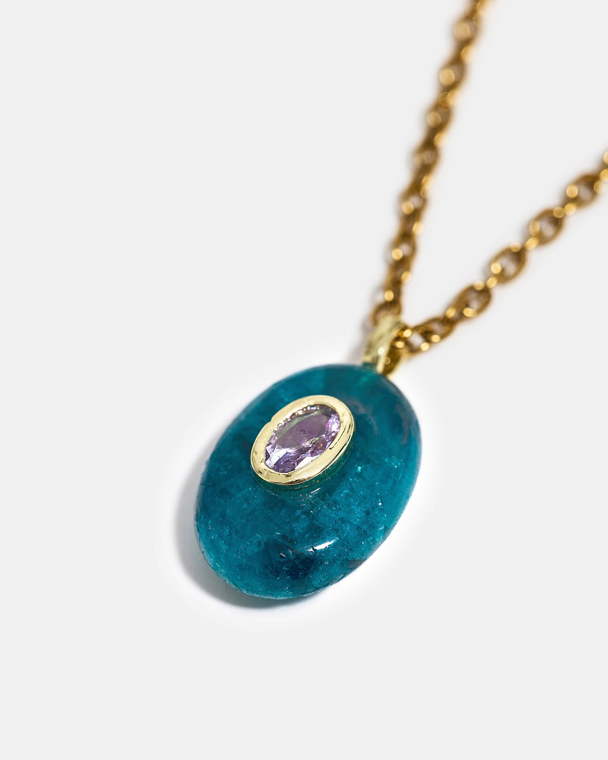 Mare Apatite Oval Pendant Necklace